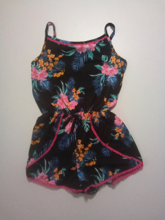 Kraťasový overal s kytkami Primark